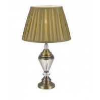 Telbix-Oxford Table Lamp - Antique Brass With Gold Colour Shade